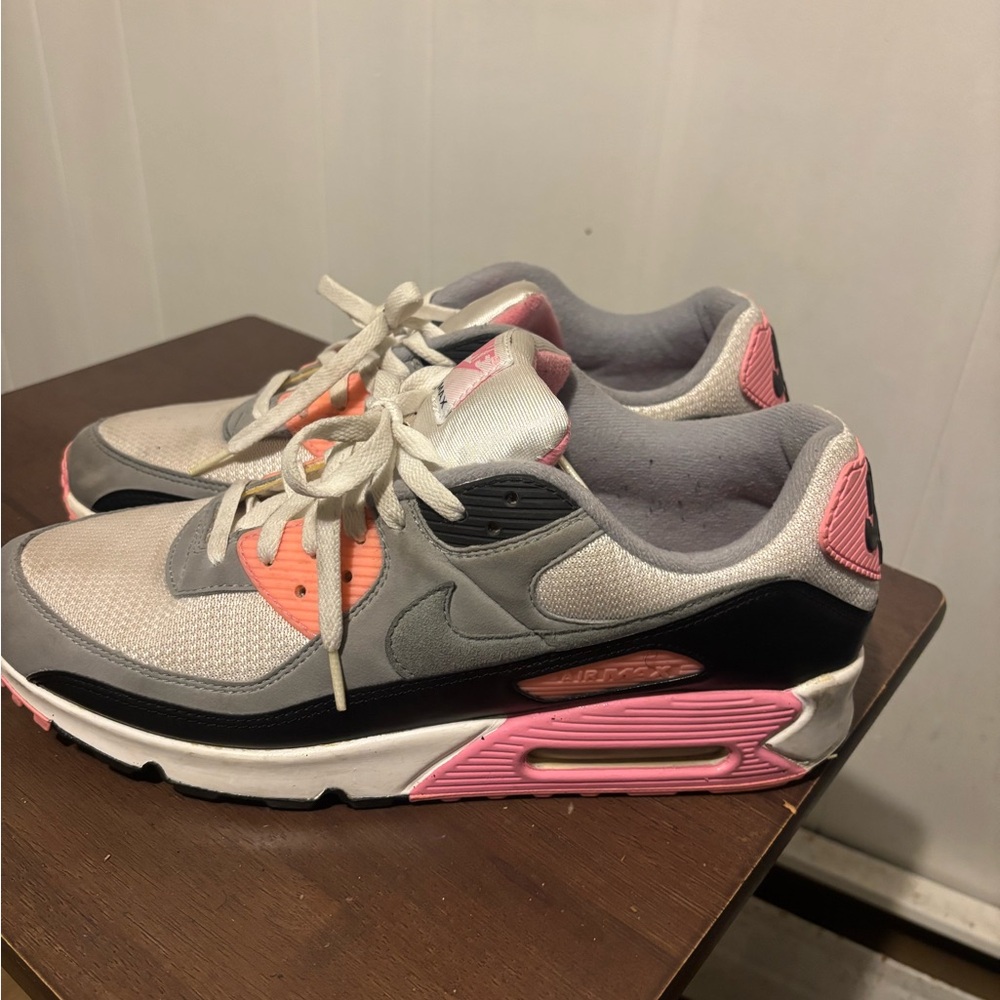 Men Nike Air Max 90 Pink and Gray Sneakers sz 13